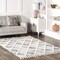 Nuloom Emlyn Diamond Lattice Tasseled Area Rug 4ft x 6ft OZNN07A-406 - alternate 1